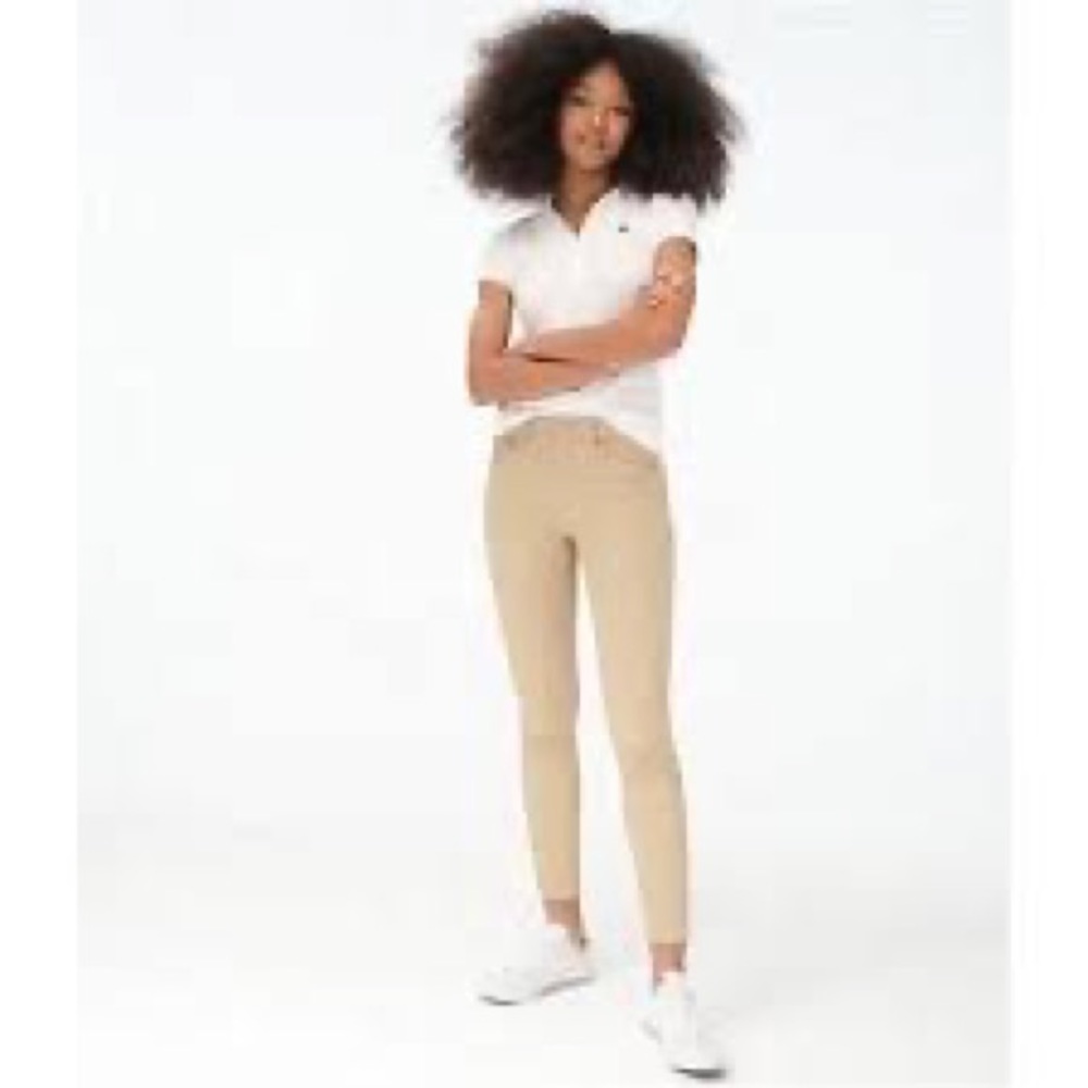 Aeropostale Juniors High Rise Uniform Jegging Khaki - 4